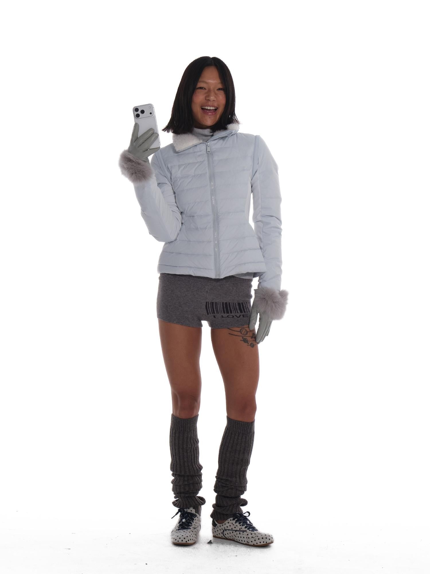 innerflow Pink Snow Convertible Vest Detachable Sleeves Women&