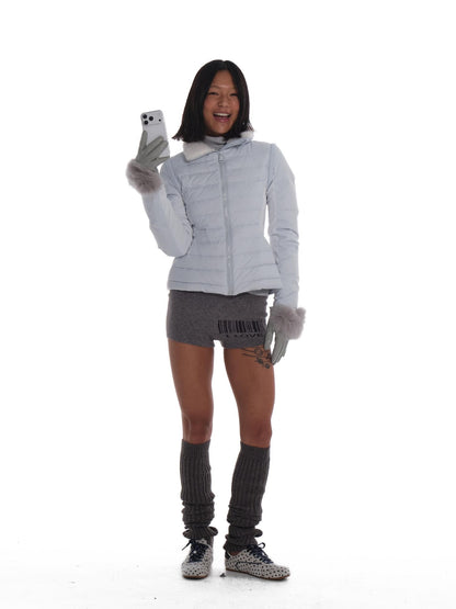 innerflow Pink Snow Convertible Vest Detachable Sleeves Women&