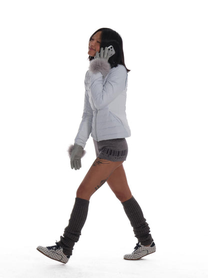 innerflow Pink Snow Convertible Vest Detachable Sleeves Women&