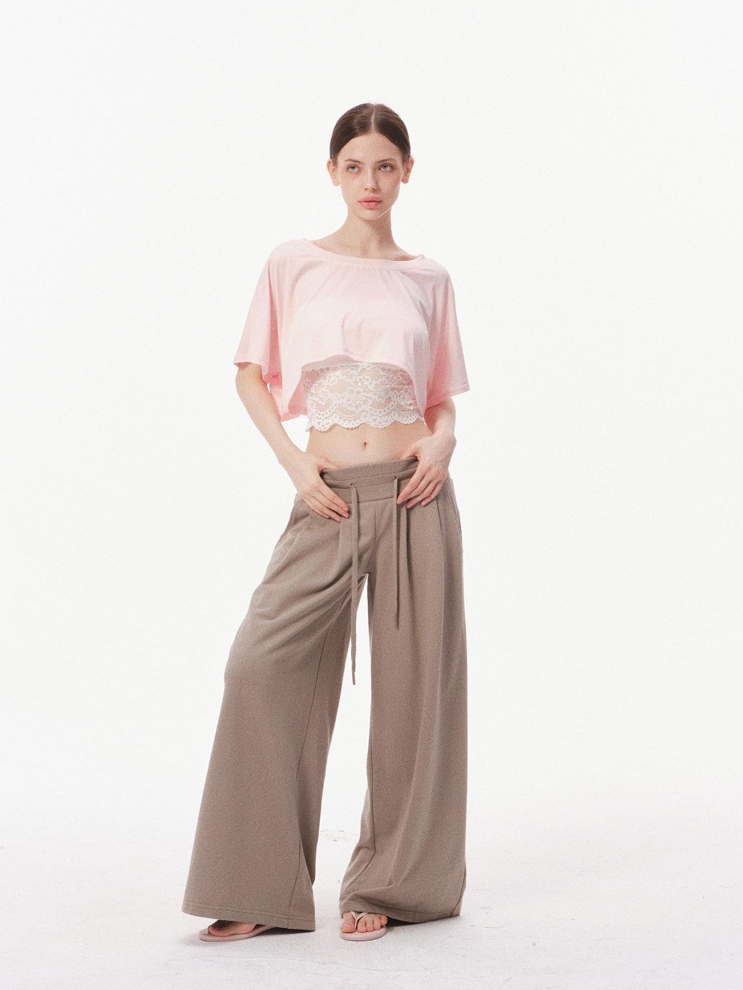 innerflow Pop Color Low Rise Drawstring Wide Leg Women&