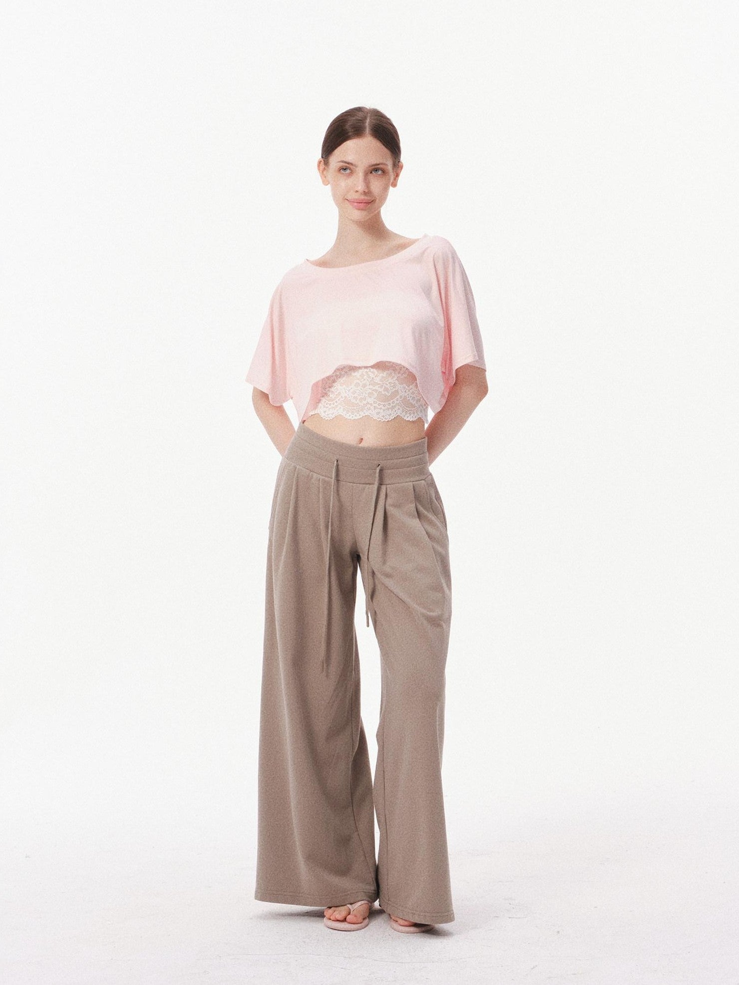 innerflow Pop Color Low Rise Drawstring Wide Leg Women&