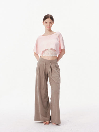 innerflow Pop Color Low Rise Drawstring Wide Leg Women&