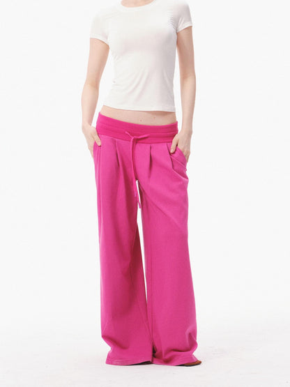 innerflow Pop Color Low Rise Drawstring Wide Leg Women&