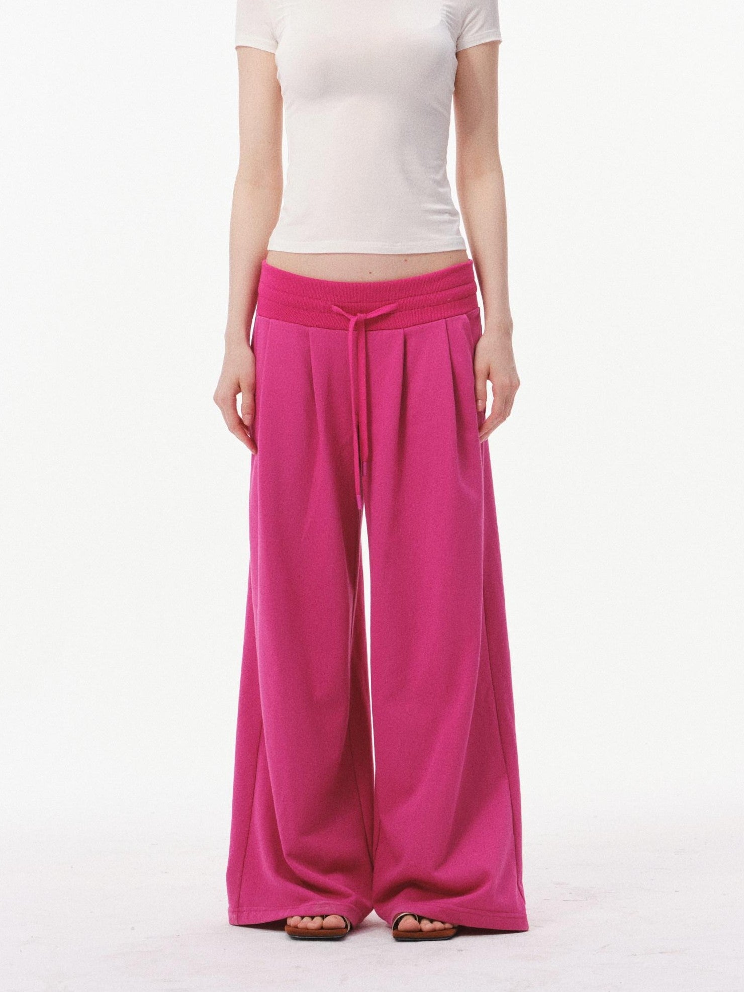 innerflow Pop Color Low Rise Drawstring Wide Leg Women&