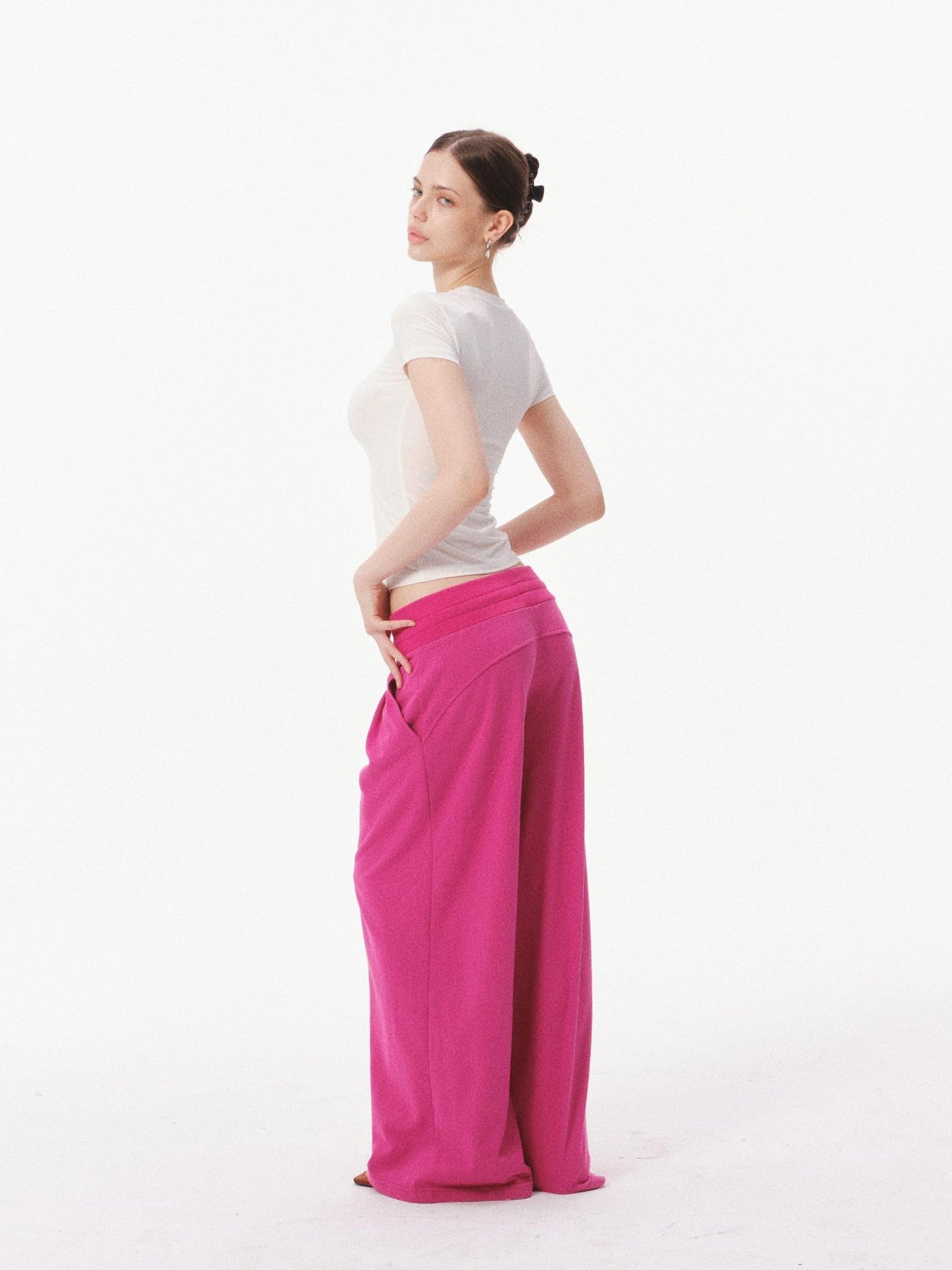 innerflow Pop Color Low Rise Drawstring Wide Leg Women&