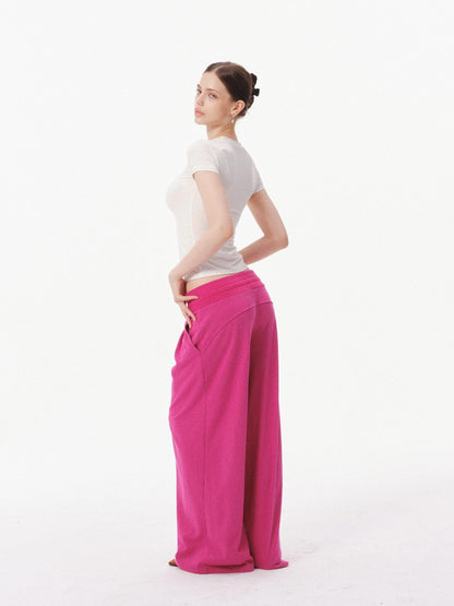 innerflow Pop Color Low Rise Drawstring Wide Leg Women&