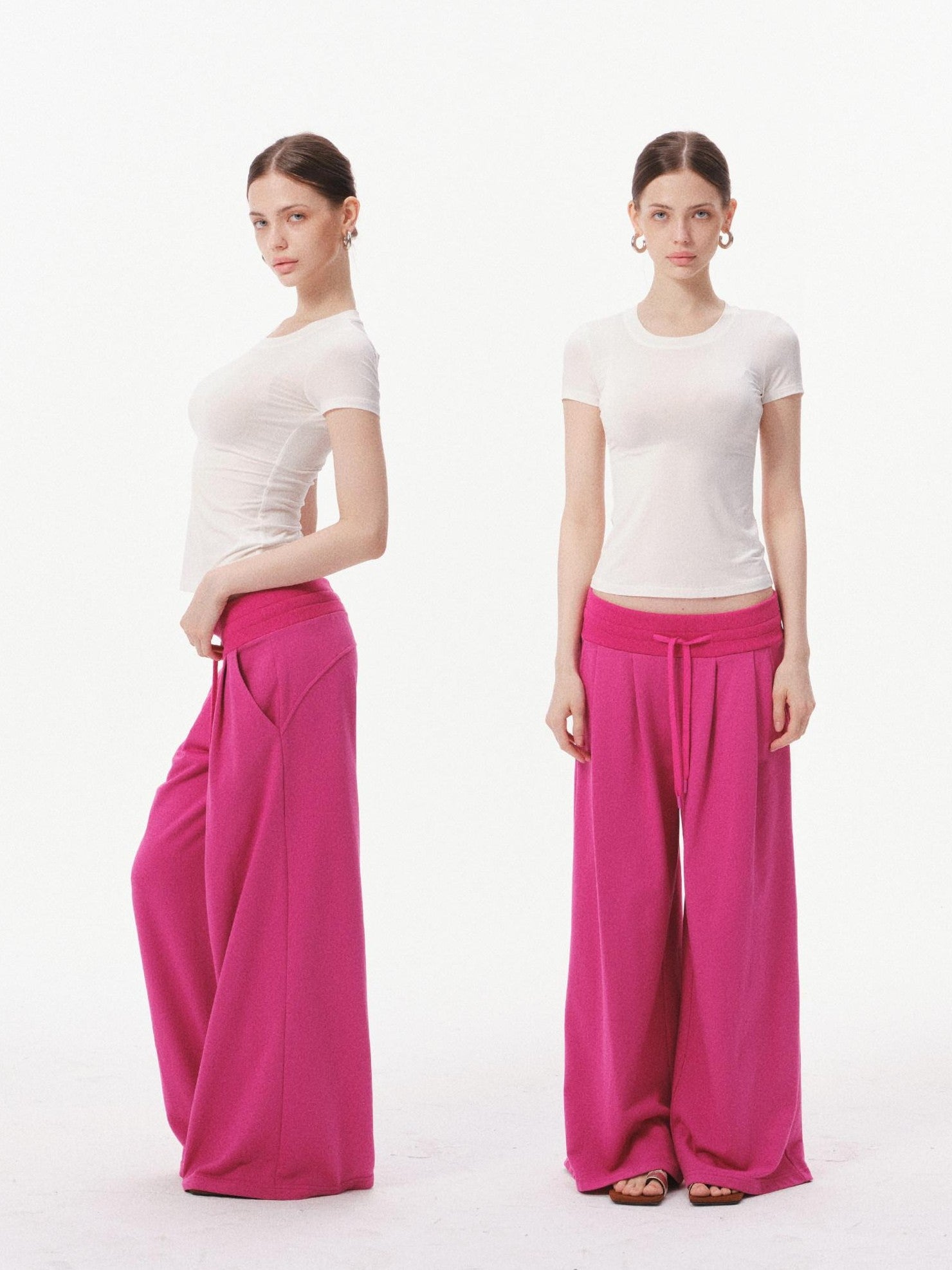 innerflow Pop Color Low Rise Drawstring Wide Leg Women&