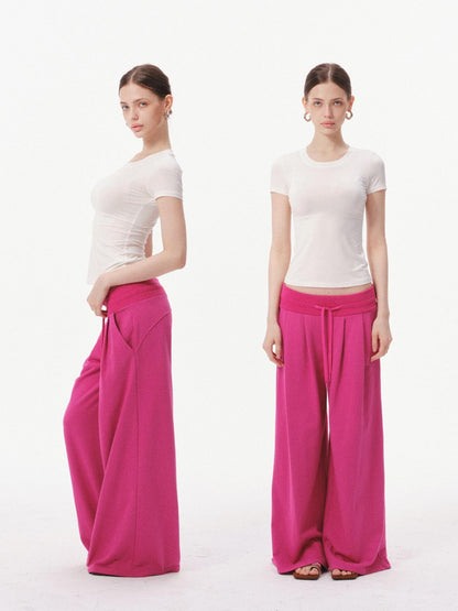 innerflow Pop Color Low Rise Drawstring Wide Leg Women&