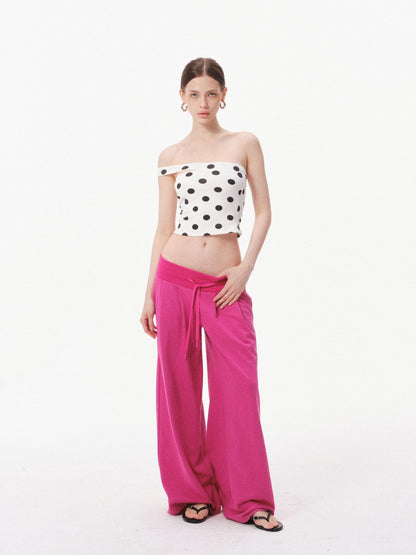 innerflow Pop Color Low Rise Drawstring Wide Leg Women&