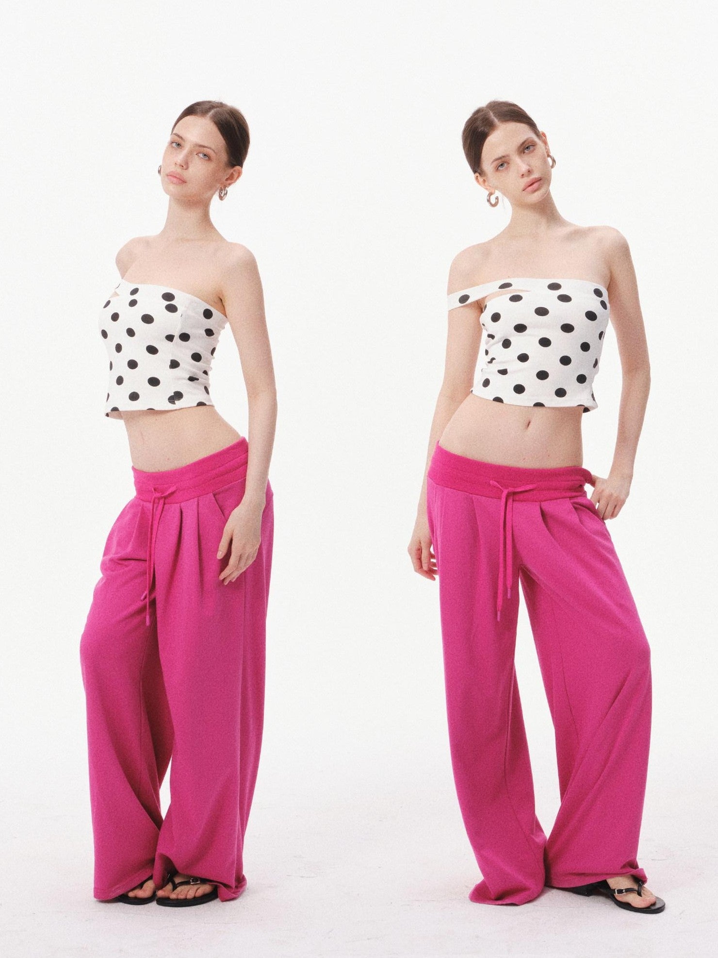 innerflow Pop Color Low Rise Drawstring Wide Leg Women&