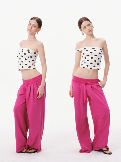 innerflow Pop Color Low Rise Drawstring Wide Leg Women&