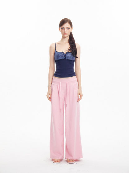 innerflow Pop Color Low Rise Drawstring Wide Leg Women&