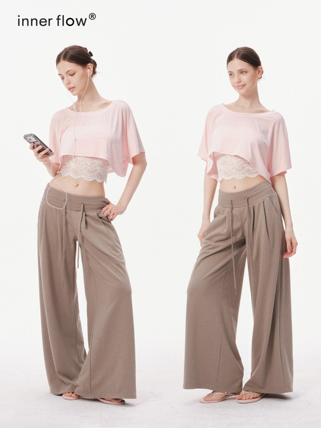 innerflow Pop Multicolor Drawstring Low Waist Wide Leg Women&