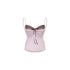 innerflow_Purple_Polka_Dot_Patchwork_Ruffle_V-neck_Women&