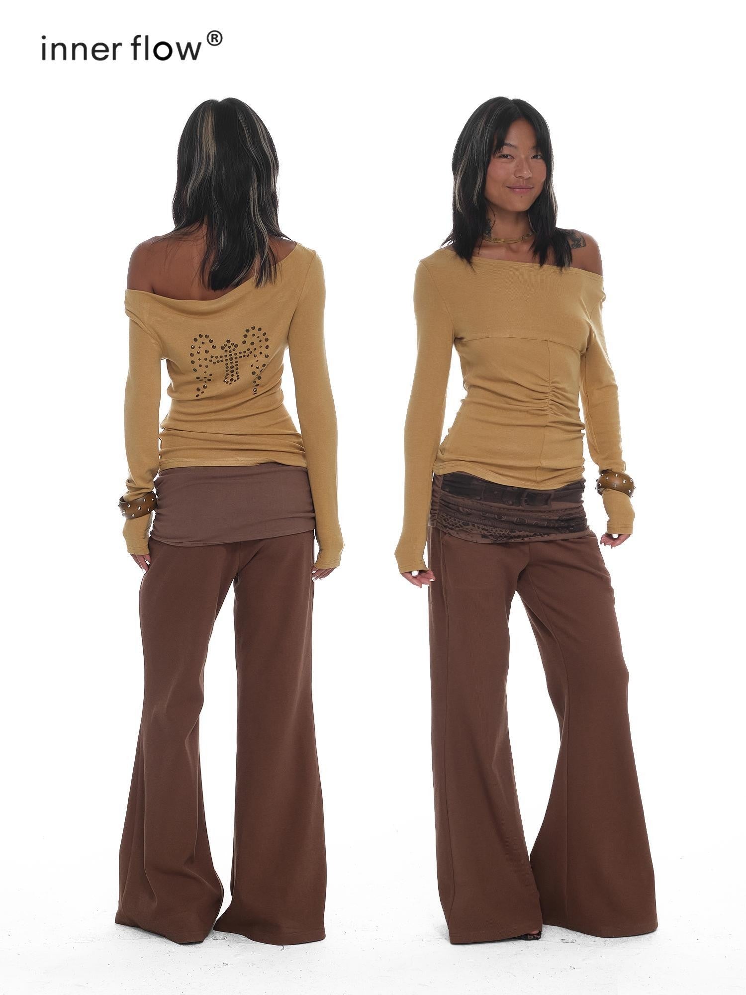 innerflow Rhinestone Reversible One Shoulder Women&