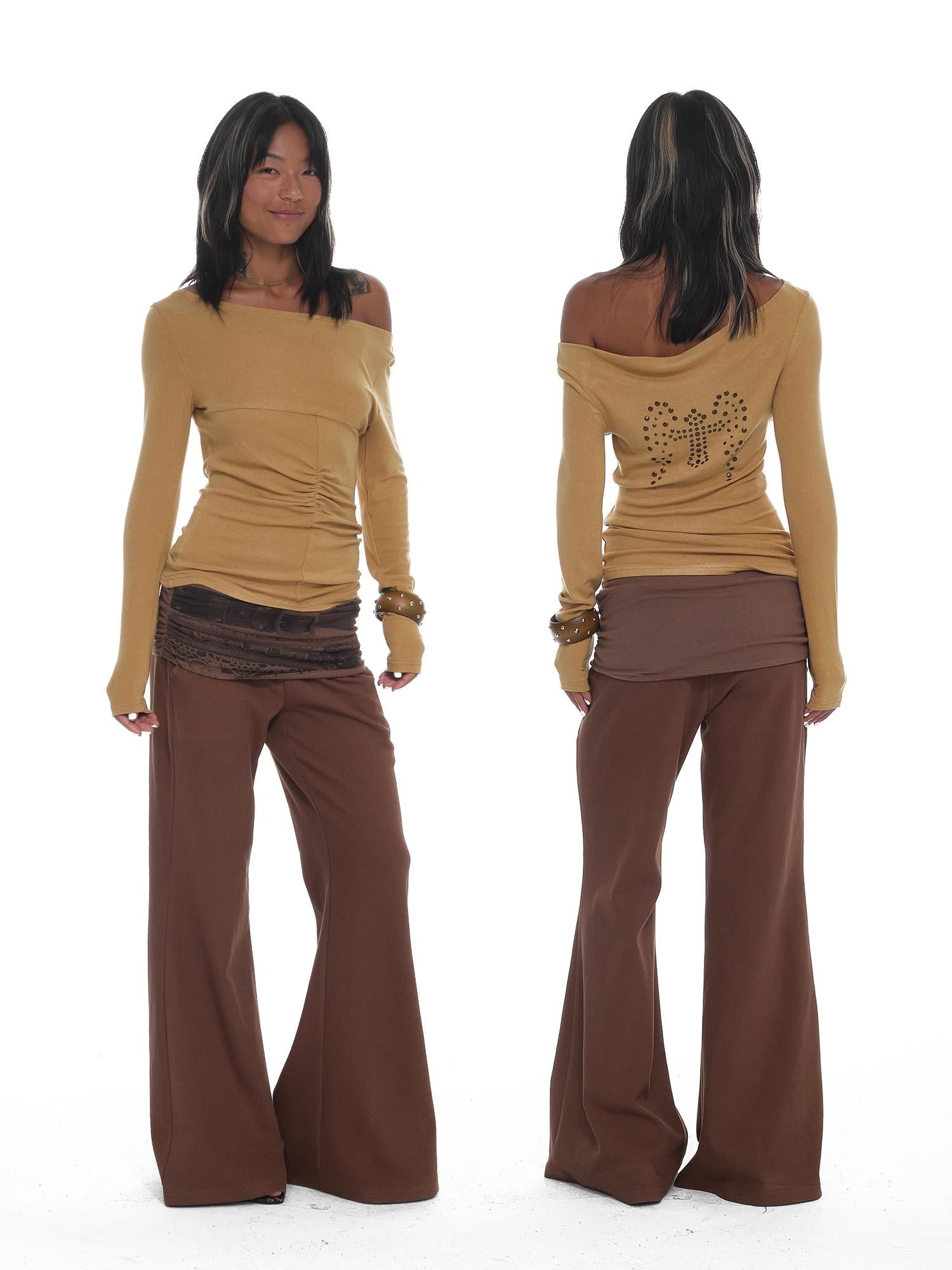 innerflow Rhinestone Reversible One Shoulder Women&