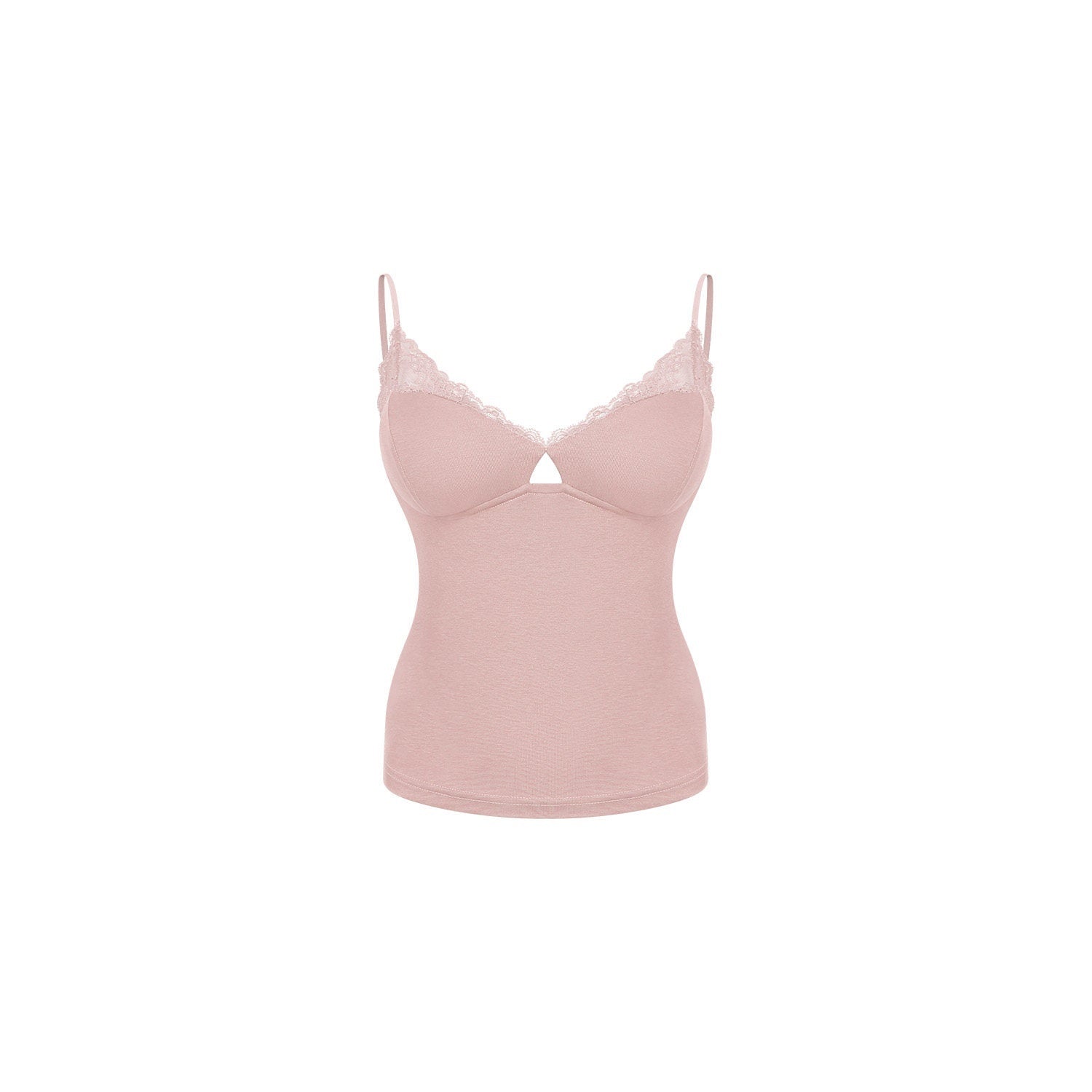 innerflow_Sheer_Lace_Trim_V-neck_Women&