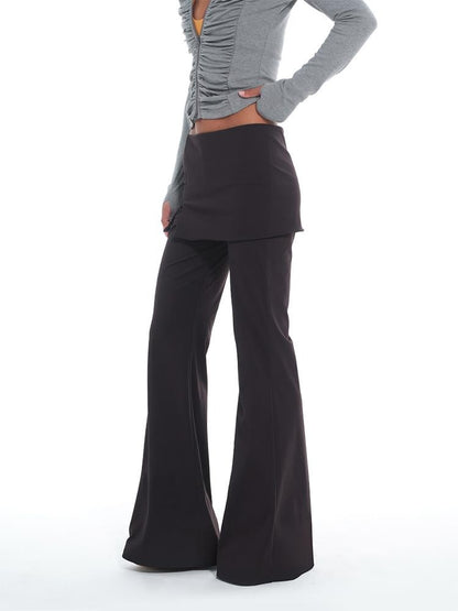 innerflow Skinlike Foldover Zipper Slim Micro Flare Women&