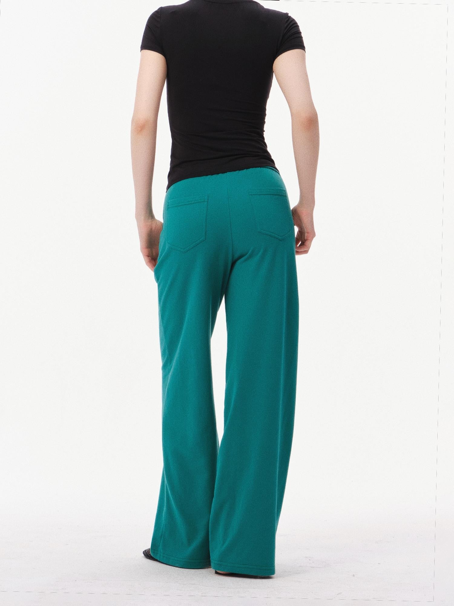 innerflow Solid Minimalist Straight Leg Natural Waist Women&