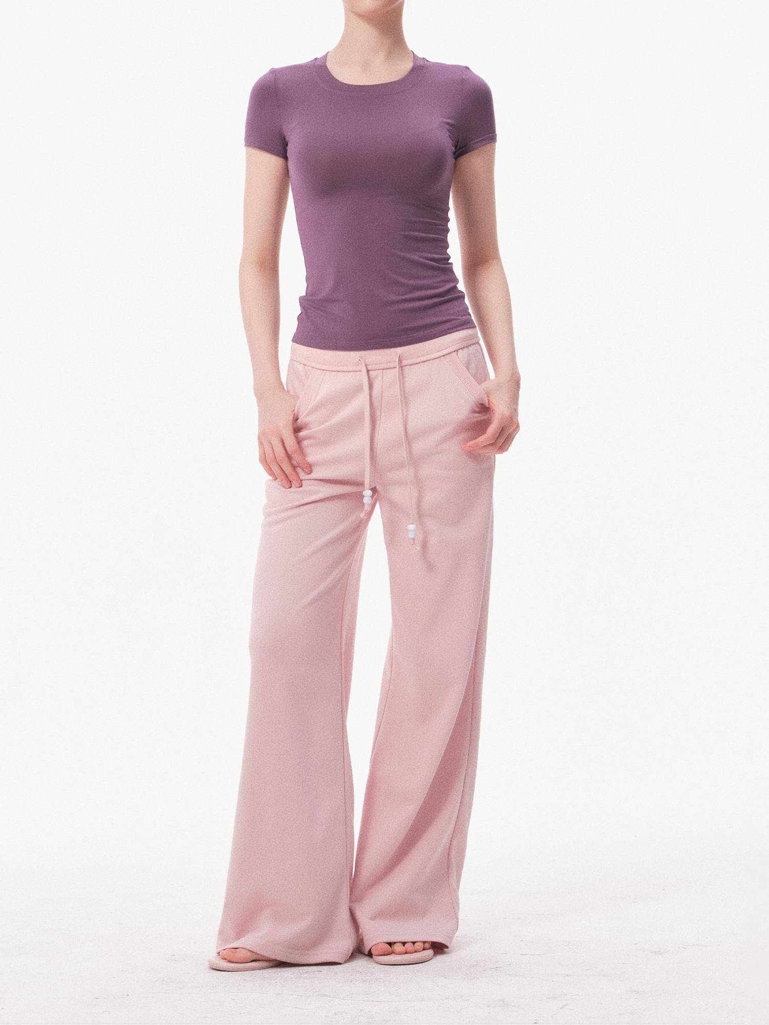 innerflow Solid Minimalist Straight Leg Natural Waist Women&