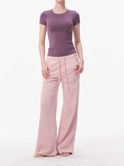 innerflow Solid Minimalist Straight Leg Natural Waist Women&