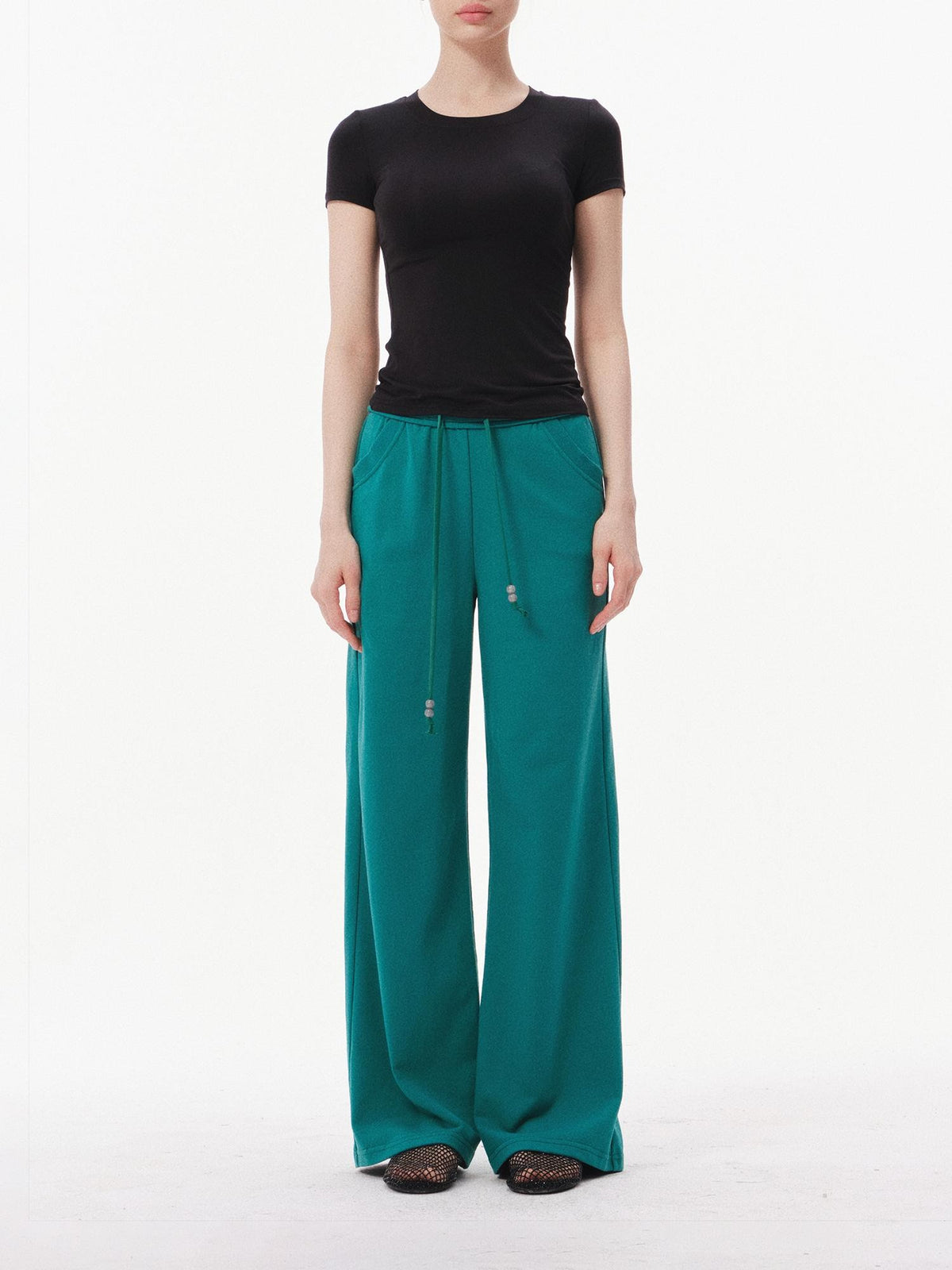 innerflow Solid Minimalist Straight Leg Natural Waist Women&