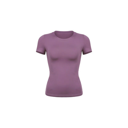 innerflow_Solid_Slim_Short_Sleeve_Tee_Wide_Leg_Pants_Women&