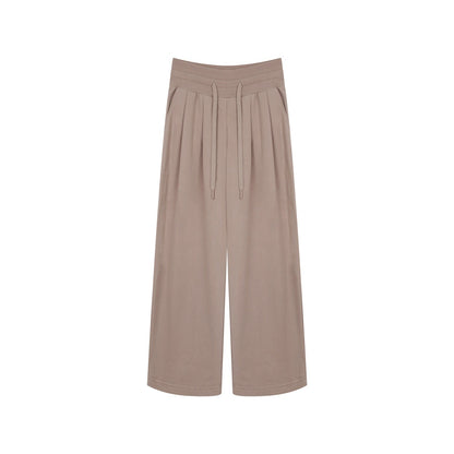 innerflow_Solid_Slim_Short_Sleeve_Tee_Wide_Leg_Pants_Women&