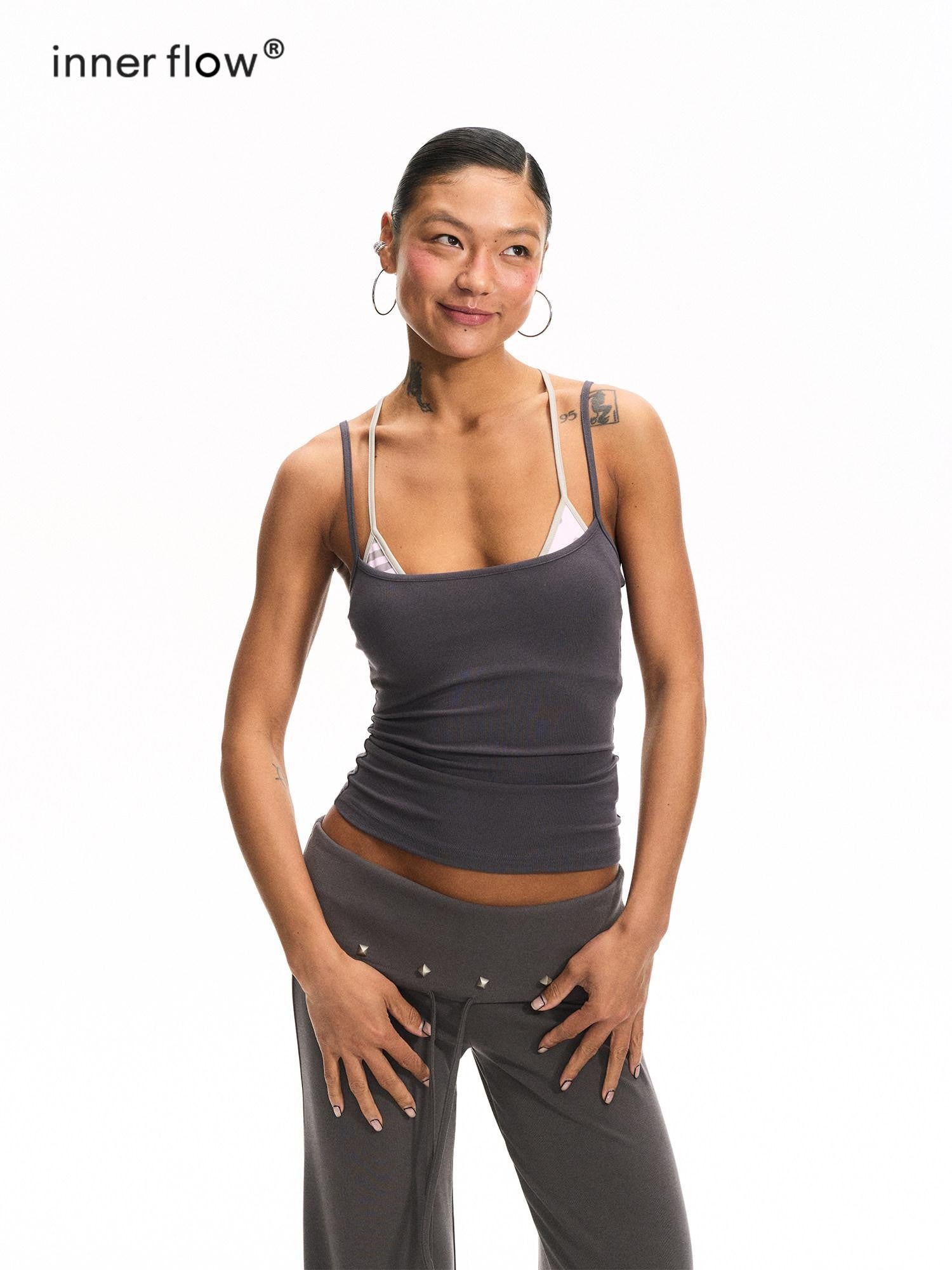 innerflow Striped Backless Cropped Women&