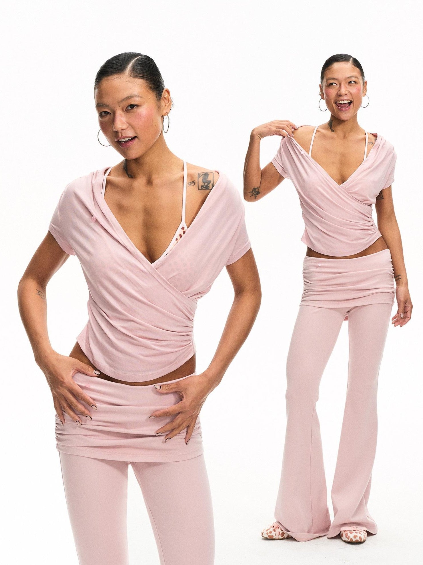 innerflow Striped Backless Cropped Women&