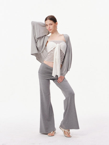 innerflow Striped Bustier Relaxed Gray Women&