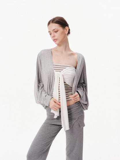 innerflow Striped Bustier Relaxed Gray Women&