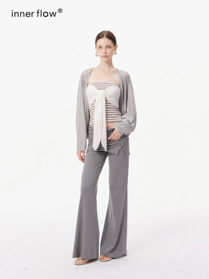 innerflow Striped Bustier Relaxed Gray Women&