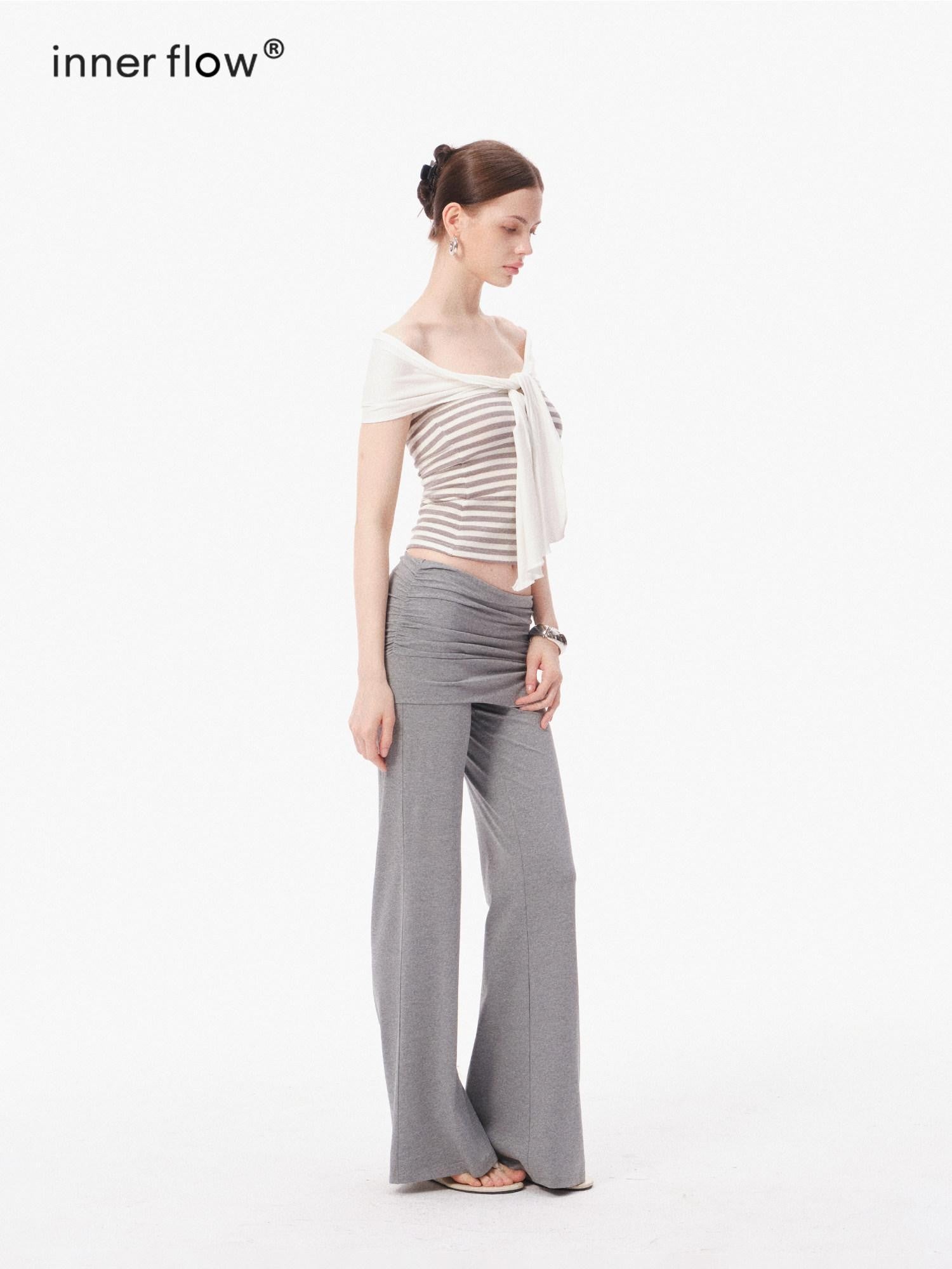 innerflow Striped Bustier Relaxed Gray Women&