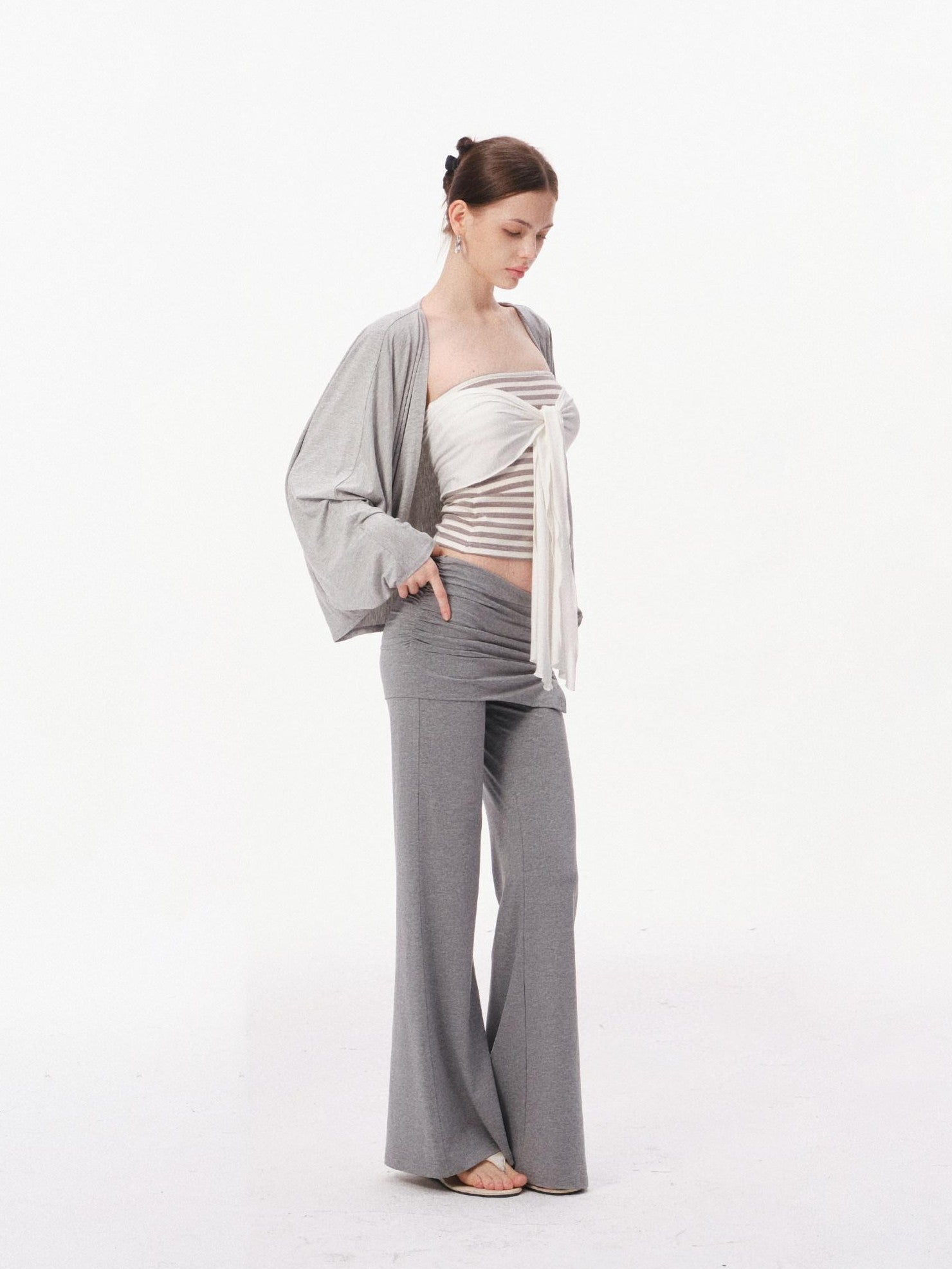 innerflow Striped Bustier Relaxed Gray Women&