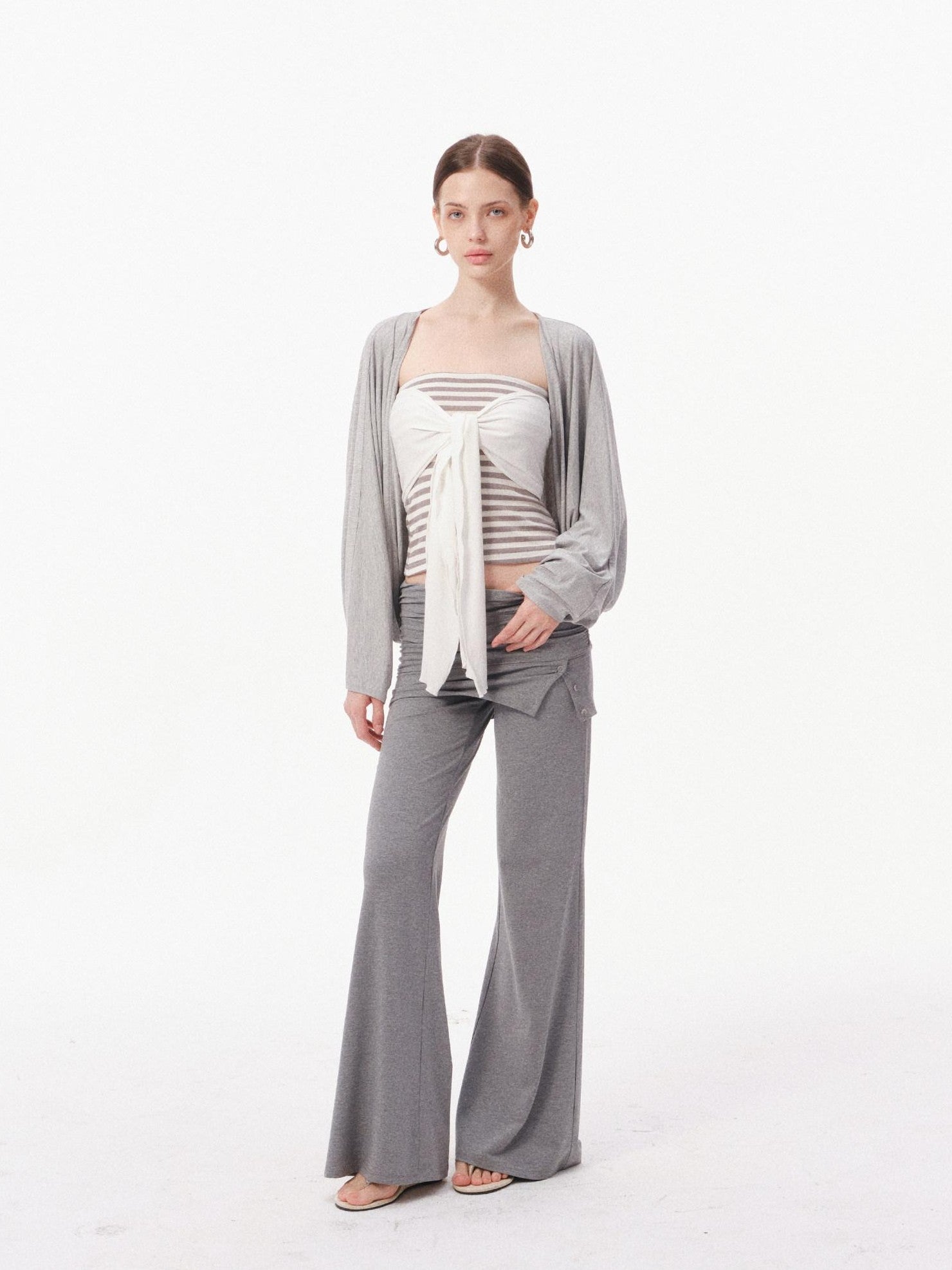 innerflow Striped Bustier Relaxed Gray Women&