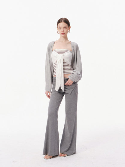 innerflow Striped Bustier Relaxed Gray Women&