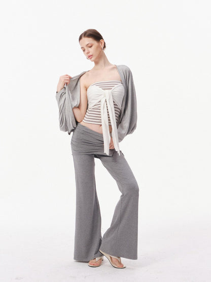 innerflow Striped Bustier Relaxed Gray Women&