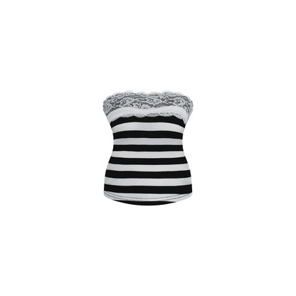 innerflow_Striped_Lace_Polka_Dot_Strapless_Cardigan_Women&