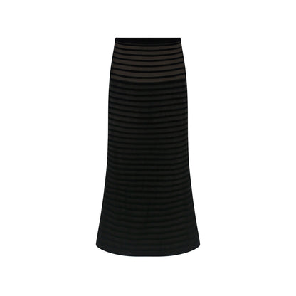 innerflow_Striped_Sheer_U_Neck_Camisole_Pencil_Skirt_Women&