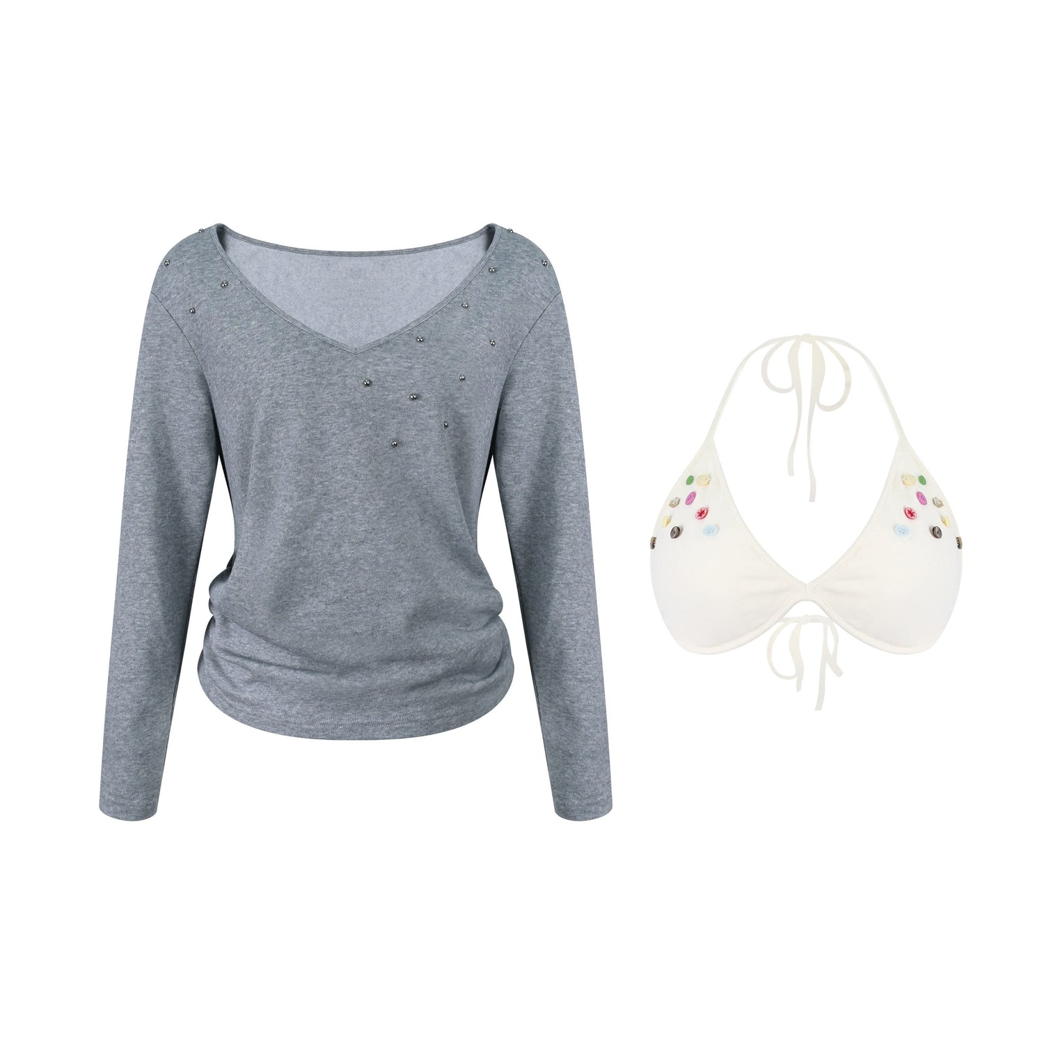 innerflow_Studded_Asymmetrical_Off_Shoulder_Women&