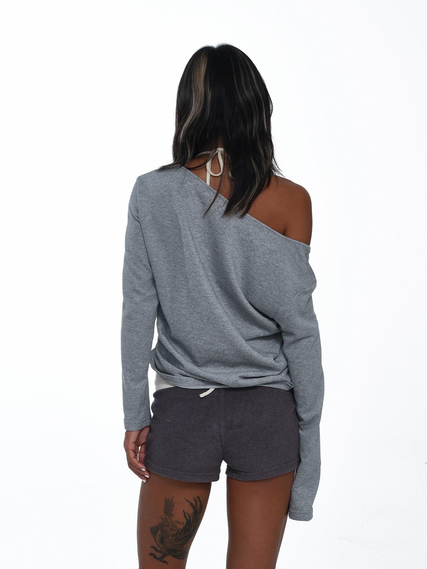 innerflow Studded Asymmetrical Off Shoulder Women&