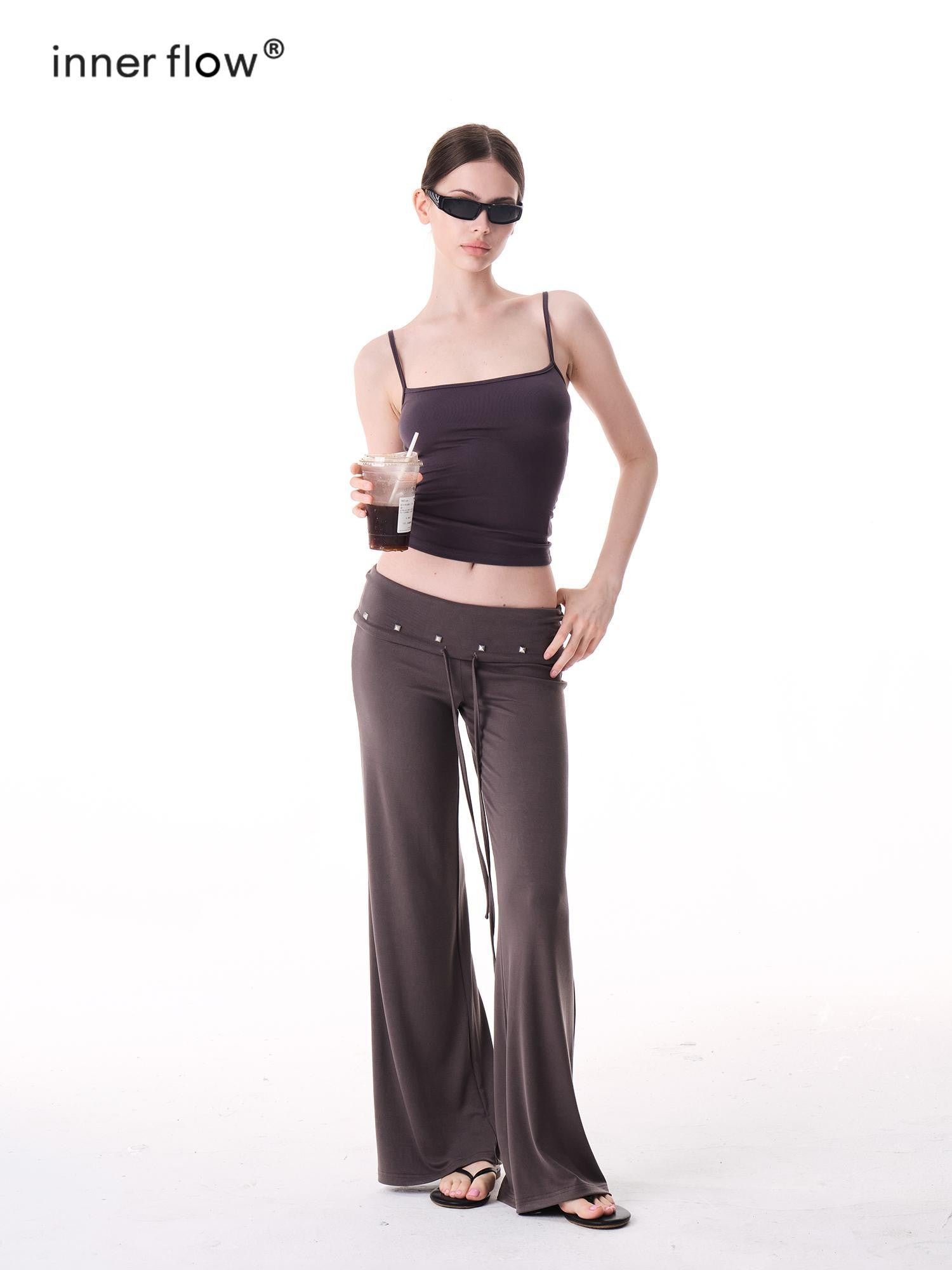 innerflow Tricolor Silver Foil Wing Square Neck Open Back Women&