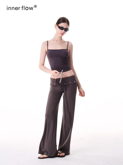 innerflow Tricolor Silver Foil Wing Square Neck Open Back Women&