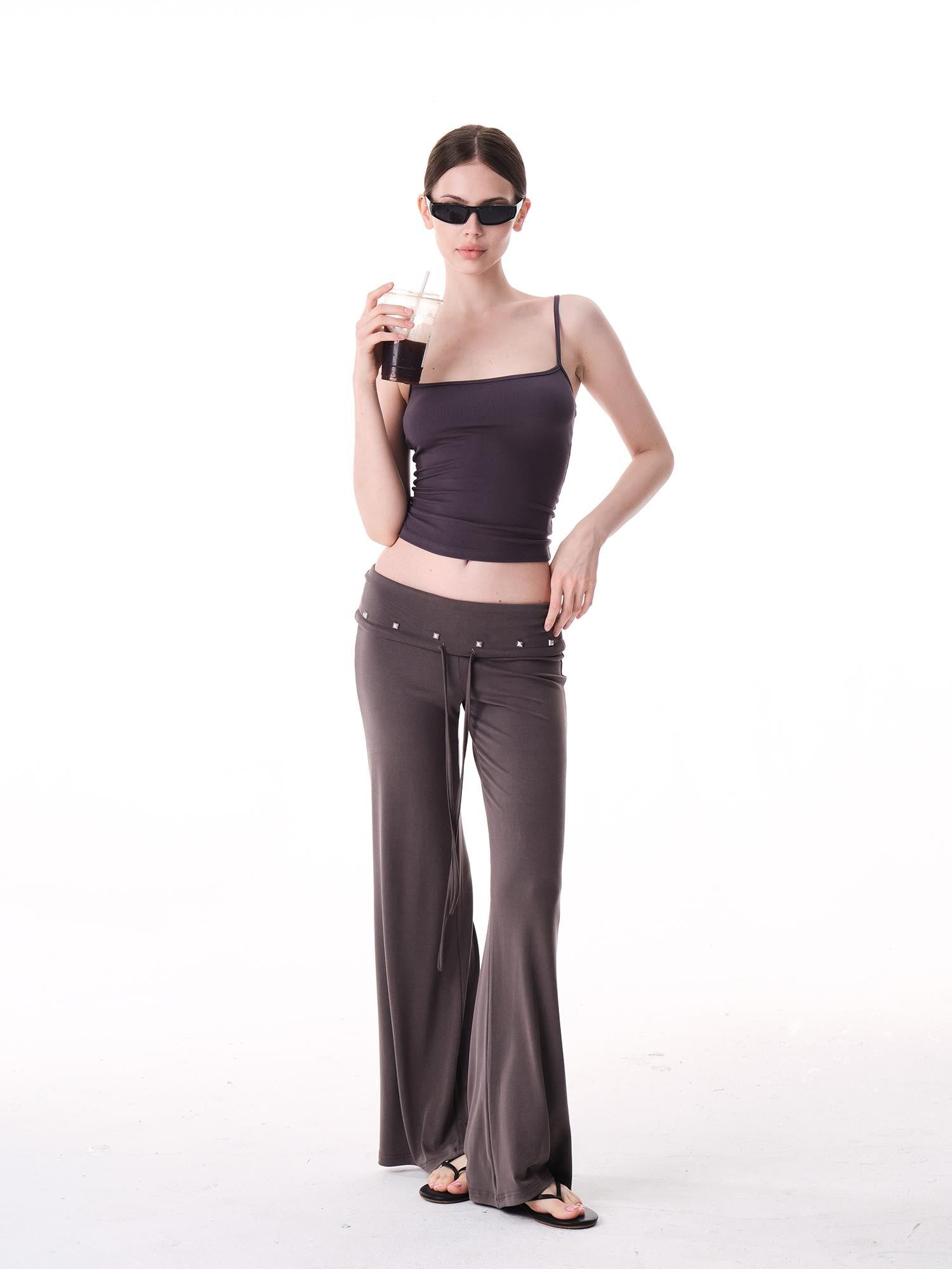innerflow Tricolor Silver Foil Wing Square Neck Open Back Women&