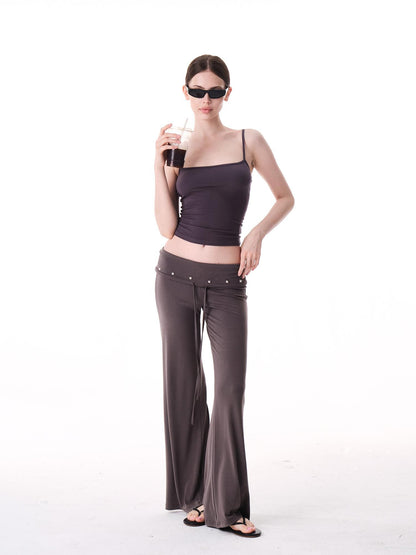 innerflow Tricolor Silver Foil Wing Square Neck Open Back Women&