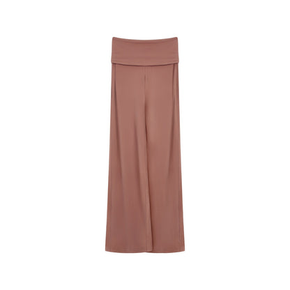 innerflow_Two_Tone_Cuff_Solid_Drapey_Straight_Natural_Waist_Women&