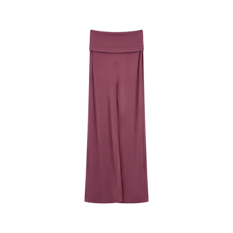 innerflow_Two_Tone_Cuff_Solid_Drapey_Straight_Natural_Waist_Women&
