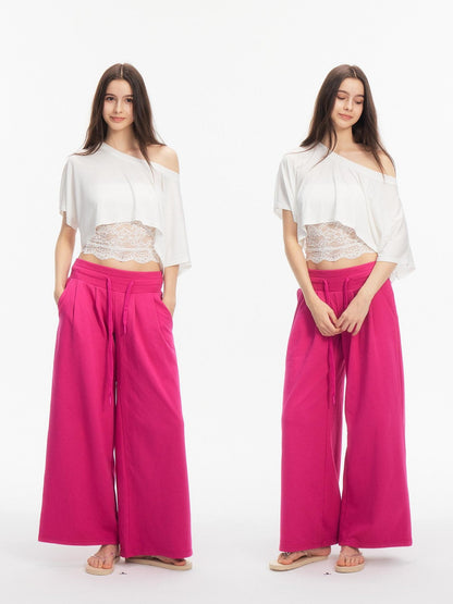 innerflow Two Tone Cutout Drapey Crop Two Piece Women&