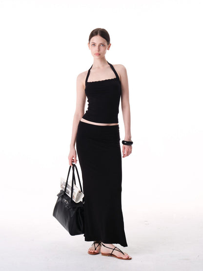 innerflow Two Tone Lace Back Cropped Fitted Women&